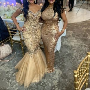 Gold TERANI Dress style #1521GL0777